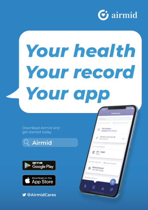 Your health your record your app (Airmid)