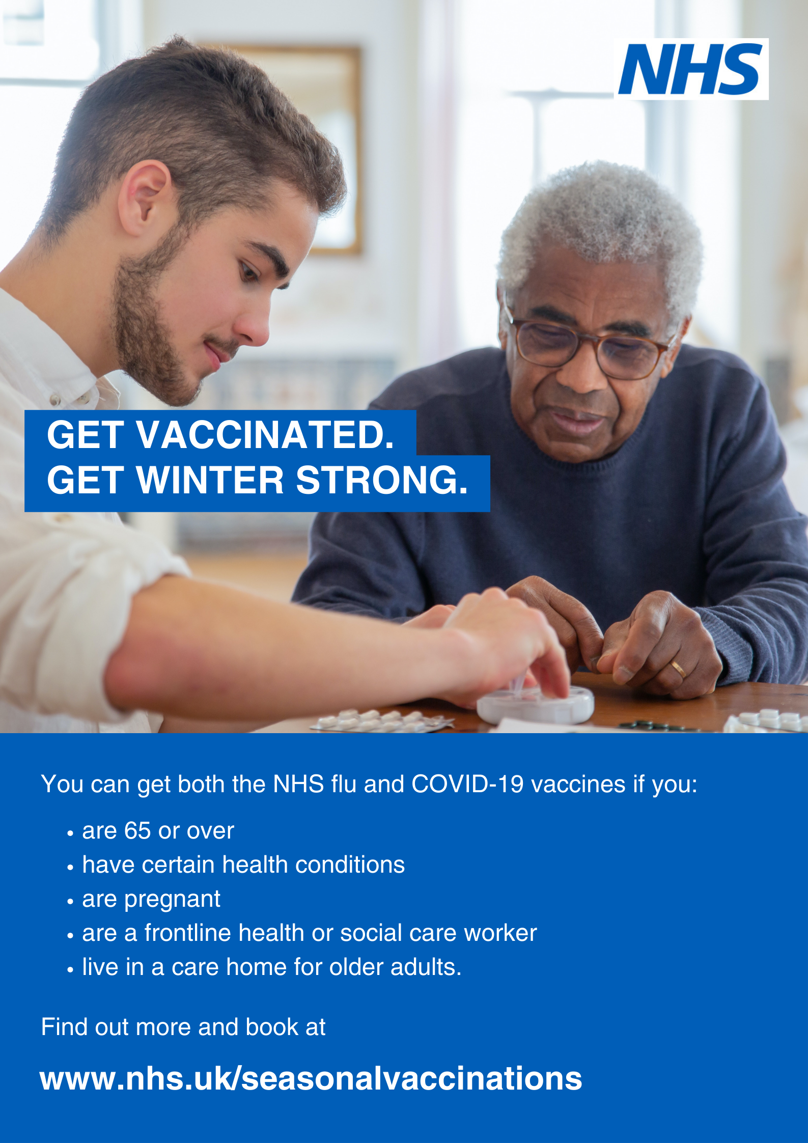 Get vaccinated. Get Winter Strong poster